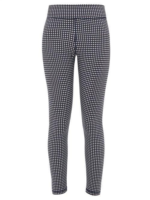 Matchesfashion.com The Upside - Checked Stretch-jersey Cropped Leggings - Womens - Navy White