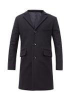 Matchesfashion.com Officine Gnrale - New Alfie Single Breasted Wool Blend Overcoat - Mens - Navy