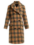 Matchesfashion.com Burberry - Hutchinson Vintage Check Fleece Coat - Womens - Beige Multi