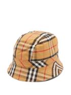 Matchesfashion.com Burberry - Vintage Check Cotton Canvas Bucket Hat - Womens - Yellow Print