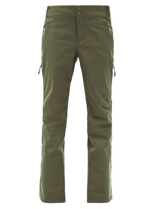 Matchesfashion.com Holden - Alpine Zipped-cuff Soft-shell Ski Trousers - Womens - Dark Green
