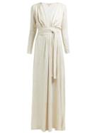 Matchesfashion.com Melissa Odabash - Iman Tie Waist Lam Dress - Womens - Gold