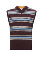 Matchesfashion.com Wooyoungmi - Stripe Intarsia Sweater Vest - Mens - Multi