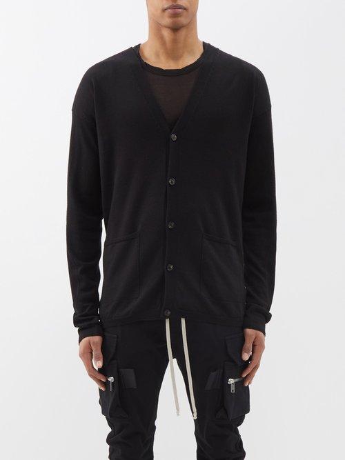 Rick Owens - Peter V-neck Wool-blend Cardigan - Mens - Black