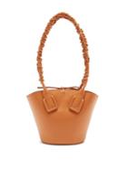 Matchesfashion.com Bottega Veneta - Basket Ruched-handle Mini Leather Tote Bag - Womens - Tan