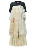 Matchesfashion.com Marine Serre - Upcycled Silk-chiffon Maxi Dress - Womens - White Multi