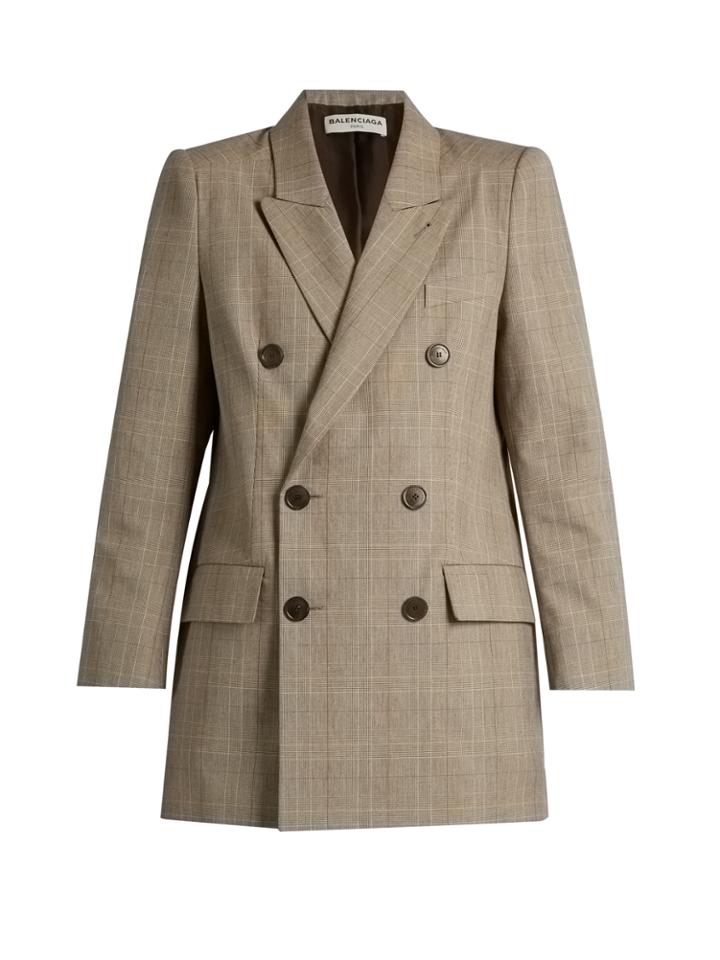 Balenciaga Prince Of Wales-checked Cotton Blazer