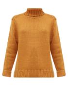 Matchesfashion.com Joostricot - Roll Neck Wool Blend Sweater - Womens - Brown