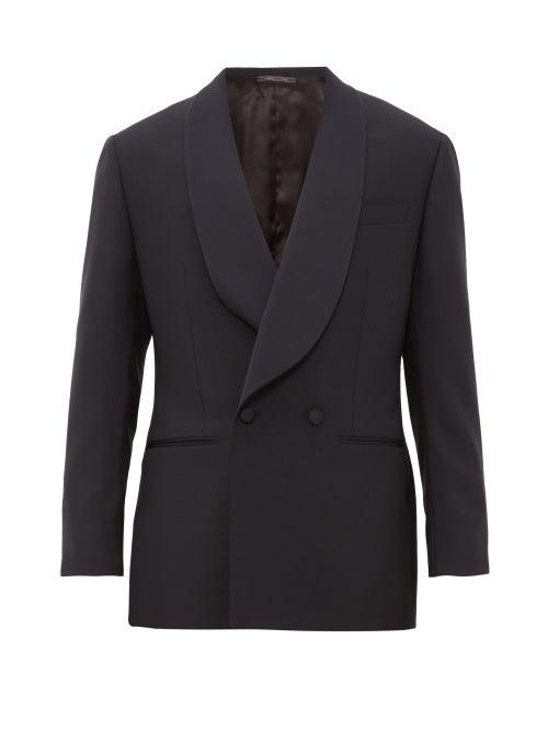 Matchesfashion.com Thom Sweeney - Shawl Lapel Wool Tuxedo Jacket - Mens - Dark Navy