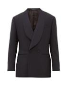 Matchesfashion.com Thom Sweeney - Shawl Lapel Wool Tuxedo Jacket - Mens - Dark Navy