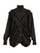 Alexachung Polka-dot Frill-trimmed Shirt