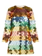 Matchesfashion.com Sara Battaglia - Sequinned Mini Dress - Womens - White Multi