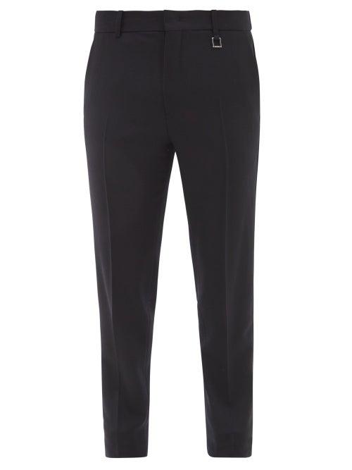 Wooyoungmi - Cropped Wool-blend Suit Trousers - Mens - Navy