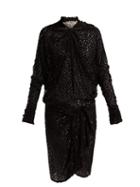 Matchesfashion.com Dodo Bar Or - Ida Polka Dot Fil Coup Mini Dress - Womens - Black