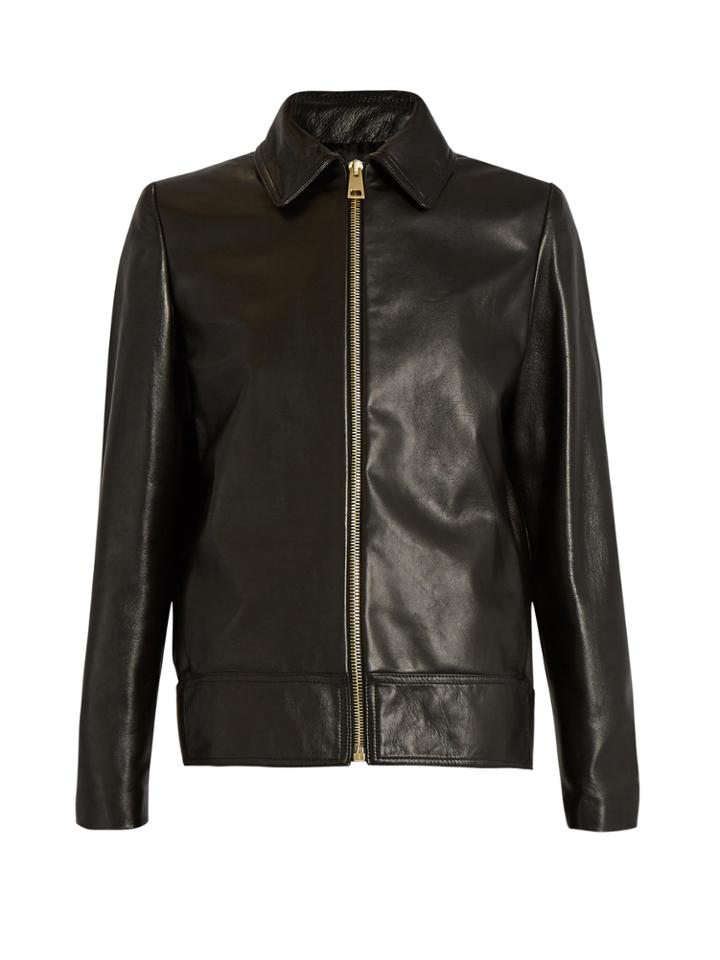 Lanvin Point-collar Leather Jacket