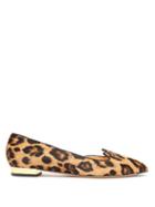 Matchesfashion.com Charlotte Olympia - Kitty D'orsay Leopard Print Calf Hair Flats - Womens - Leopard