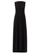 Matchesfashion.com Norma Kamali - Round-neck Jersey Maxi Swing Dress - Womens - Black