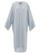 Matchesfashion.com Roland Mouret - Petra Crepe Tunic Dress - Womens - Light Blue