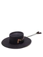 Matchesfashion.com Nick Fouquet - Tournesol Braided Stampede-string Felt Hat - Mens - Navy Multi
