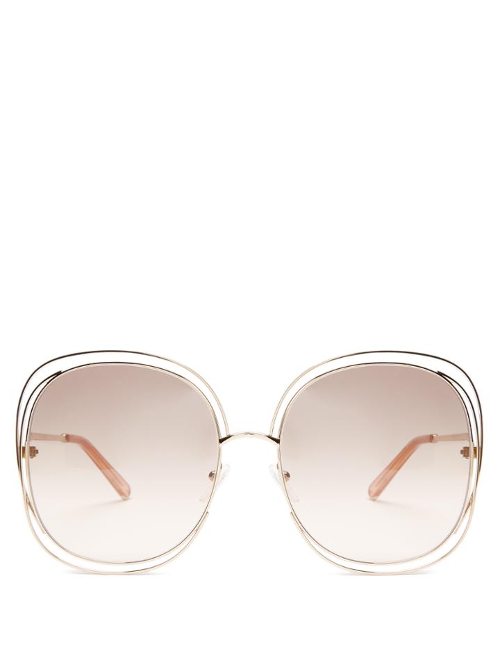 Chloé Modified Oversized Square-frame Sunglasses