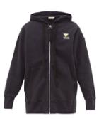 Matchesfashion.com Maison Kitsun - Smiley Fox Zip Through Hooded Sweatshirt - Mens - Navy Multi