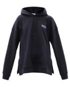 Ladies Rtw Ganni - Isoli Oversized Cotton-blend Hooded Sweatshirt - Womens - Navy