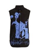 Matchesfashion.com Wales Bonner - Sleeveless Printed Shirt - Mens - Black