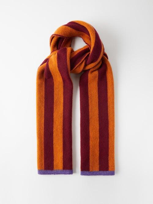 Paul Smith - Two Stripe Wool Scarf - Mens - Orange Multi