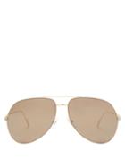 Matchesfashion.com Cartier Eyewear - Premire De Cartier Aviator Metal Sunglasses - Mens - Gold