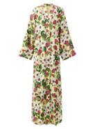 Matchesfashion.com Dolce & Gabbana - Floral-print Silk-blend Gown - Womens - Yellow Multi