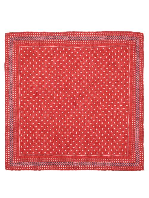 Matchesfashion.com Brunello Cucinelli - Polka-dot Silk Pocket Square - Mens - Red