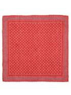 Matchesfashion.com Brunello Cucinelli - Polka-dot Silk Pocket Square - Mens - Red