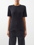 Raey - Crew-neck Organic Cotton T-shirt - Womens - Black