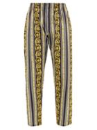 Matchesfashion.com Versace - Baroque-print Cotton Pyjama Trousers - Mens - Black Multi