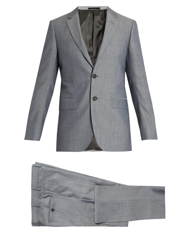 Lanvin Attitude-fit Wool And Cotton-blend Suit