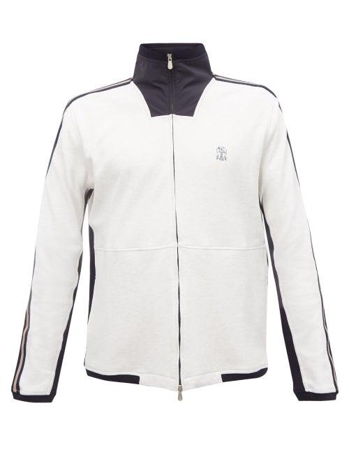 Brunello Cucinelli - Cotton-blend Track Jacket - Mens - White Multi