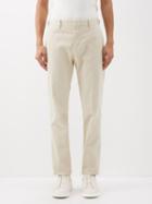 Zegna - Cotton-blend Twill Straight-leg Chinos - Mens - Beige