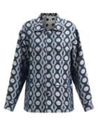 Matchesfashion.com Charles Jeffrey Loverboy - Caterpillar-print Buttoned-pocket Shirt Jacket - Womens - Blue