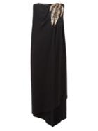 Matchesfashion.com Gucci - Sequinned-shoulder Cady Gown - Womens - Black