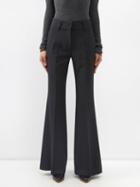 Gabriela Hearst - Rhein Wool-twill Flared Suit Trousers - Womens - Charcoal