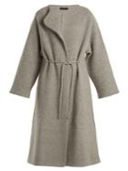 The Row Mani Collarless Wool-blend Coat