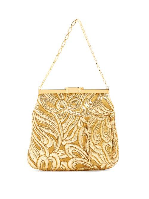 Matchesfashion.com Bienen-davis - 4am Satin Clutch - Womens - Gold