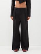 Ashlyn - Rey Double-pleat Crepe Tailored Trousers - Womens - Black