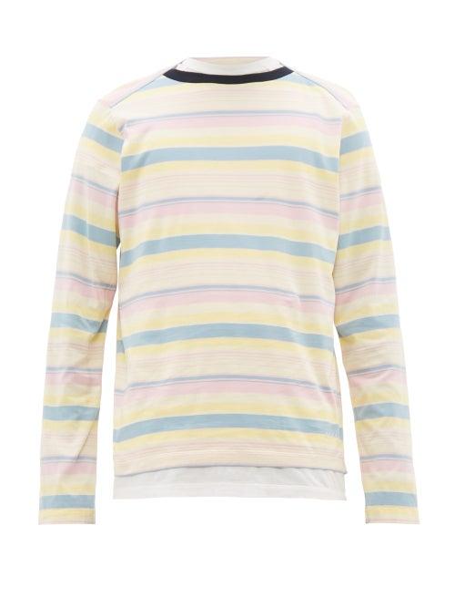 Matchesfashion.com Marni - Striped Long Sleeved Cotton T Shirt - Mens - Multi