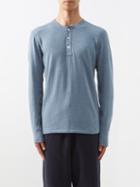 Rag & Bone - Cotton-jersey Henley Top - Mens - Blue
