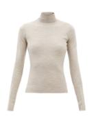 Gabriela Hearst - May Roll-neck Merino Wool-blend Sweater - Womens - Light Beige