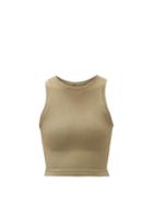 Matchesfashion.com Prism - Luminous Ribbed Stretch-jersey Tank Top - Womens - Green