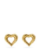 Matchesfashion.com Saint Laurent - Stars & Love Cutout Clip Earrings - Womens - Gold