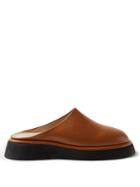 Wandler - Rosa Leather Backless Loafers - Womens - Brown