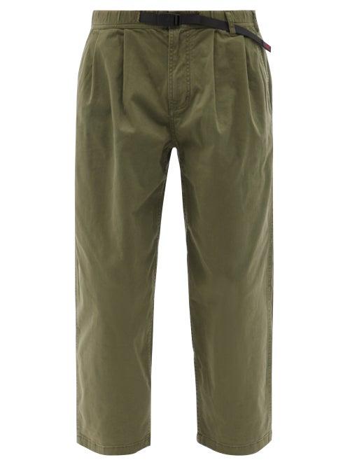 Matchesfashion.com Gramicci - Gurkha Pleated Cotton-blend Twill Trousers - Mens - Green